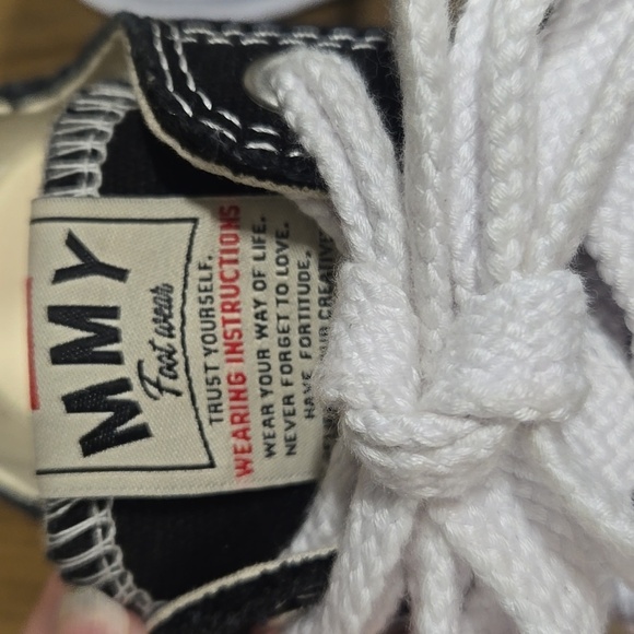 Maison Mihara Yasuhiro-Black "Hank" OG Sole Canvas Low-top Sneaker-Size 36 - Picture 9 of 17